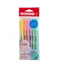 Pero kuličkové jednorázové Kores K0 Pen pastel/ 6ks
