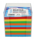 Blok špalíček 90x90mm nelepený barevný v boxu