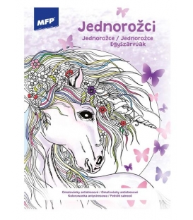 Omalovánky antistresové MFP Magická zvířata, Jednorožci 3