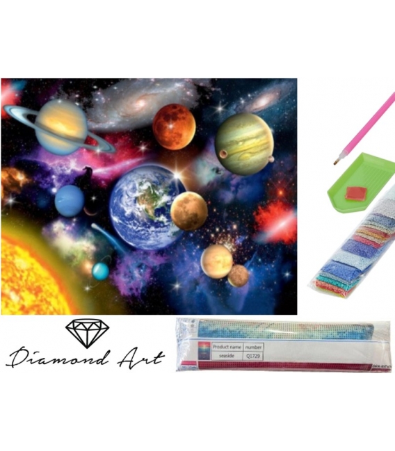 Malování s korálky 40x50cm Vesmír