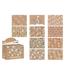 Obálky poštovní C6 Vánoční motv kraft 114x162mm MFP