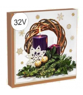 Ubrousky AHA 33x33/20ks  3vrstvé vánoční 32V