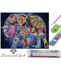 Malování s korálky svítící 30x40cm Slon