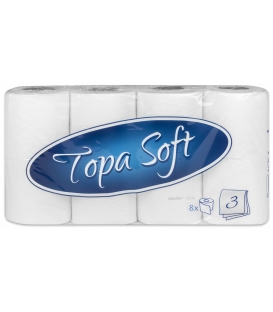Papír toaletní TOPA SOFT 3vrstvý bílý 8ks