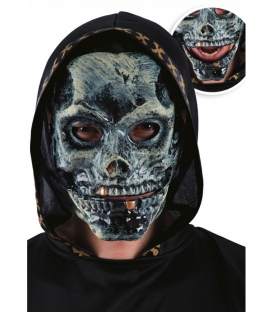 Maska karnevalová Lebka s pohyblivou spodní čelistí