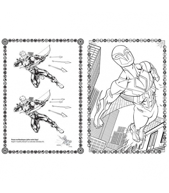 Omalovánky A4 se samolepkami Marvel
