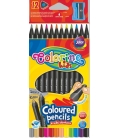 Pastelky Colorino 12ks trojhranné v černém dřevu