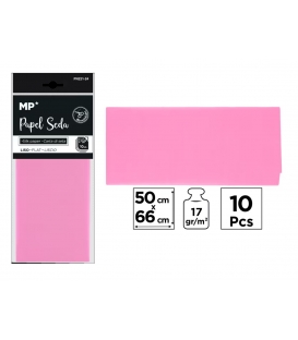 Papír balící hedvábný 50x60cm sada 10ks růžový světlý