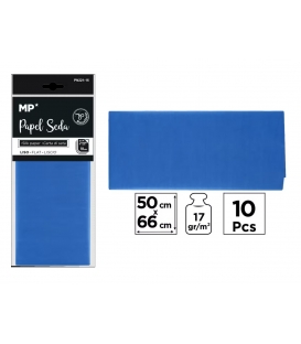 Papír balící hedvábný 50x60cm sada 10ks modrý tmavý