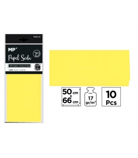 Papír balící hedvábný 50x60cm sada 10ks žlutý