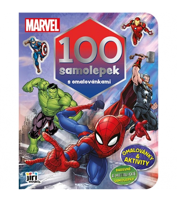 100 samolepek s omalovánkami Marvel