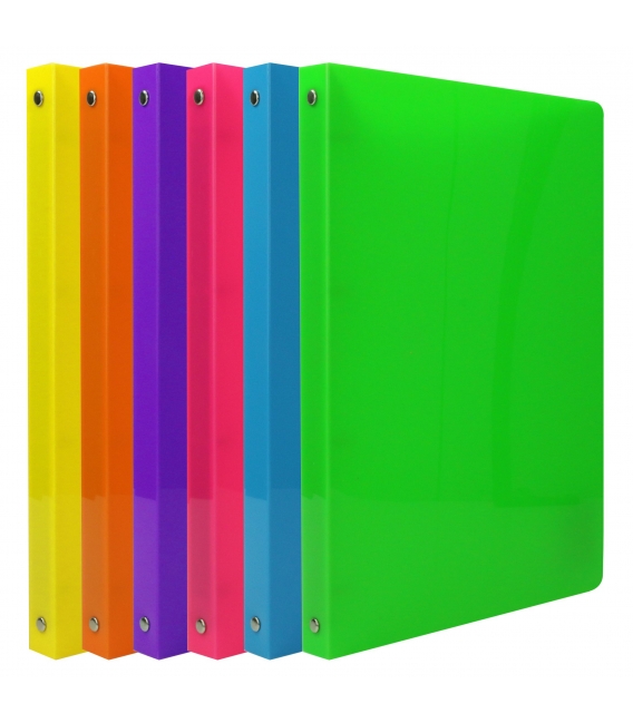Pořadač A4 neon 4 kroužkový modrý