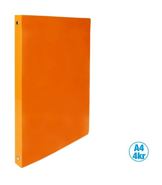 Pořadač A4 neon 4 kroužkový oranžový