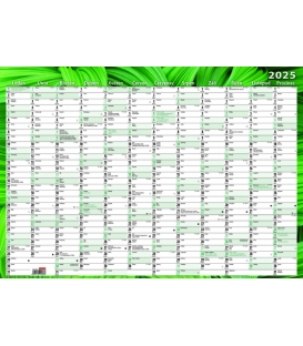 Kalendář nástěnný roční 600x420mm Listy 2025