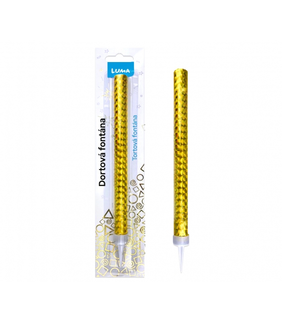 Fontána párty 18cm zlatá