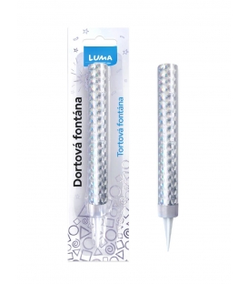 Fontána párty 12cm stříbrná