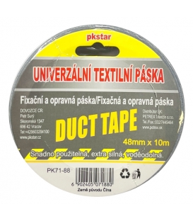 Páska lepící 48x10 duct tape stříbrná,voděodolná