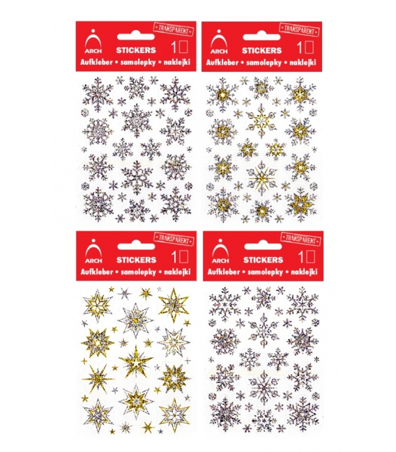Samolepky holografické glitter Vánoce