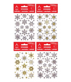 Samolepky holografické glitter Vánoce