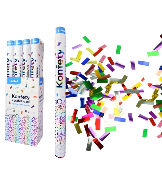 Konfety 60cm vystřelovací barevné