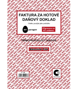 Faktura za hotové-daňový doklad A5 samopropis PT198