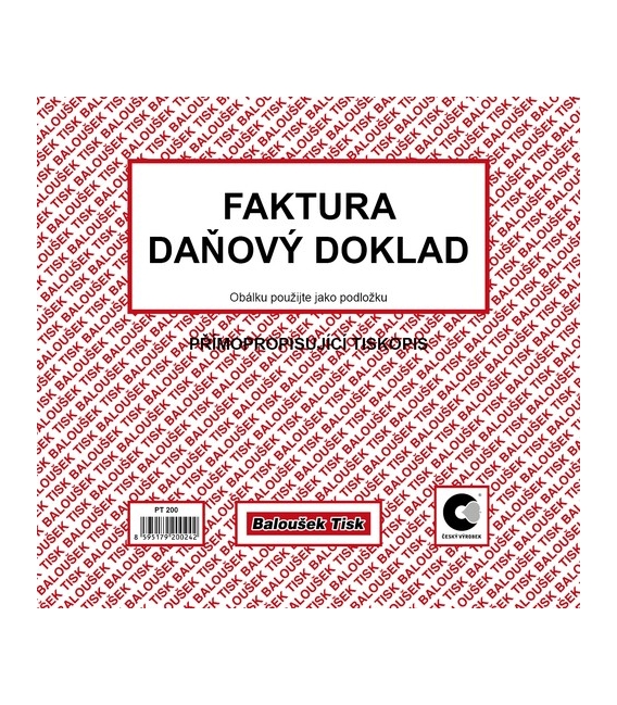 Faktura-daňový doklad 2/3 A4 samopropis PT200