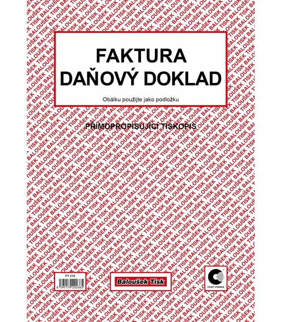 Faktura-daňový doklad A4 samopropis PT 210