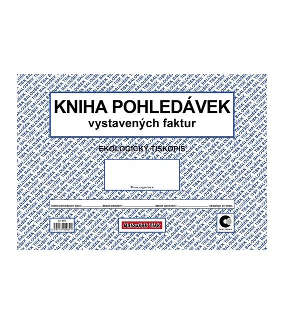 Kniha pohledávek- kniha vystavených faktur A4 ET350