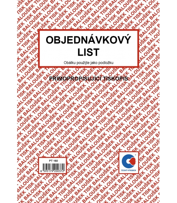 Objednávka A5 samopropis PT160