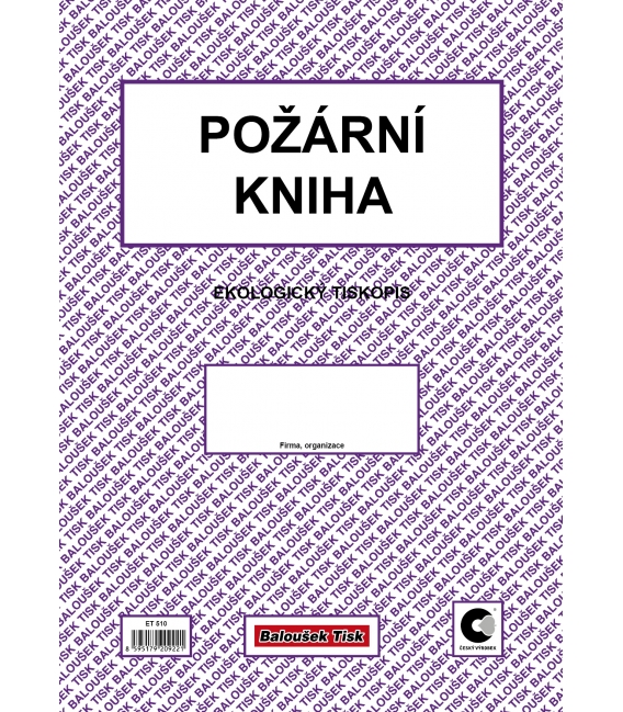 Požární kniha A4  ET510