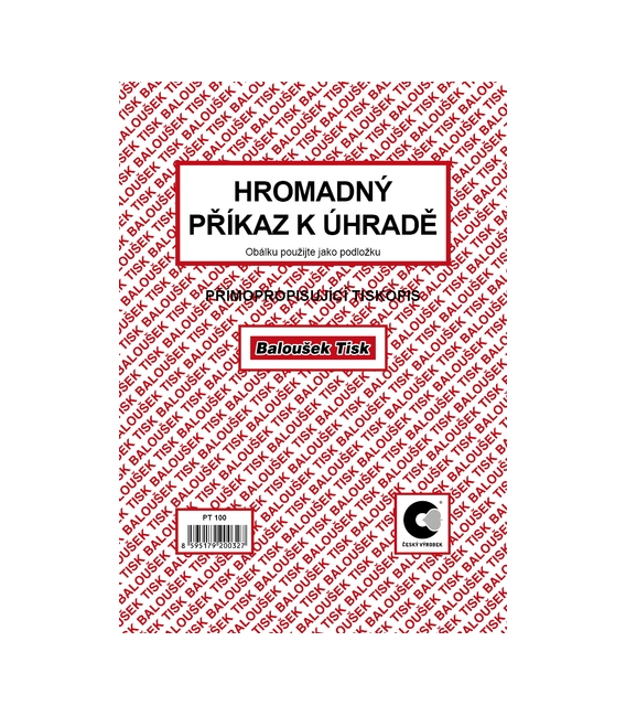 Hromadný příkaz k úhradě A5 PT100