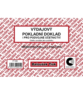 Výdajový pokladní doklad podvojné účetnictví samopropis PT050