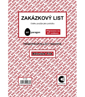Zakázkový list A5 PT180