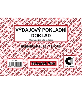 Výdajový pokladní doklad jednoduché účetnictví samopropis PT040
