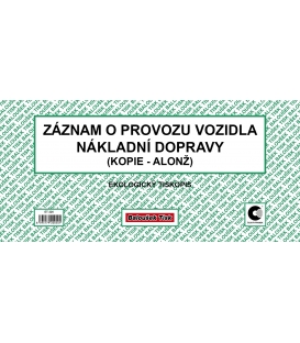 Záznam o provozu vozidla nákladní dopravy 2/3 A4 obyčejný ET220