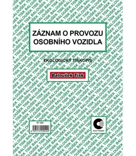 Záznam o provozu osobního vozidla A5 obyčejný ET205