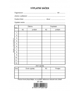 Výplatní sáček ET505