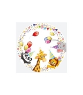 Talíř 23cm/8ks papírový Zvířecí oslava