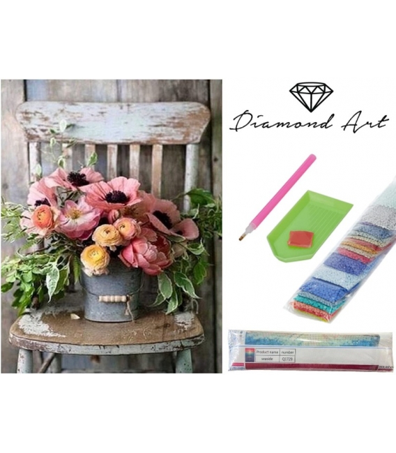 Malování s korálky 30x40cm Židle 2 /8305/