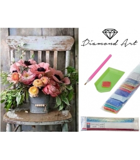 Malování s korálky 30x40cm Židle 2 /8305/