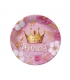 Talíř 23cm/8ks papírový Pink princess Crown