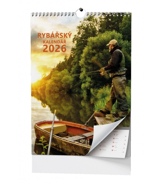 Kalendář nástěnný Rybářský 2026