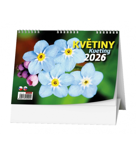 Kalendář stolní Květiny 2026