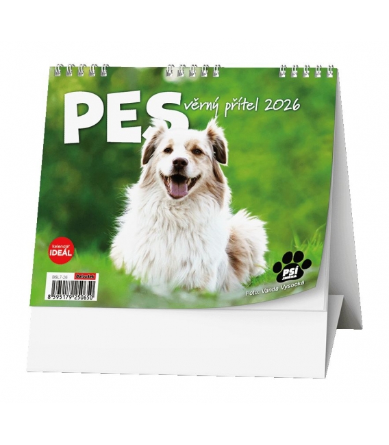 Stolní kalendář - IDEÁL - Pes, věrný přítel 2026