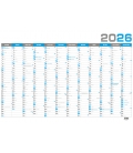 Kalendář nástěnný roční B1 modrý 2026