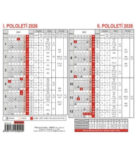 Kalendář stolní - Plánovací karta 2026