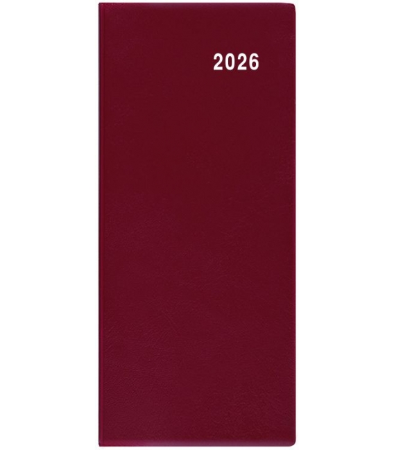 Záznamník měsíční Božka PVC bordó 2026