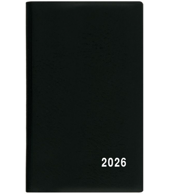 Záznamník týdenní Alois PVC černý 2026