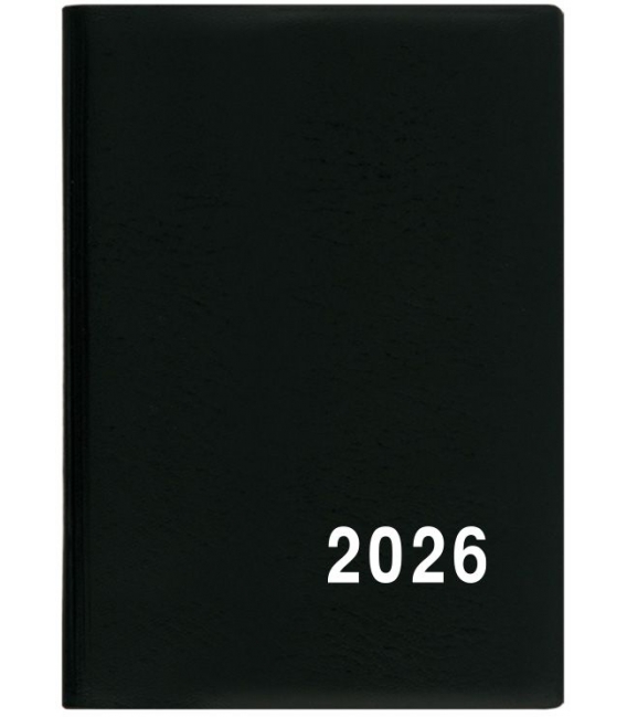 Záznamník týdenní Hynek PVC černý 2026