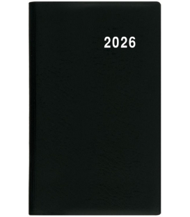 Záznamník týdenní Gustav PVC černý 2026